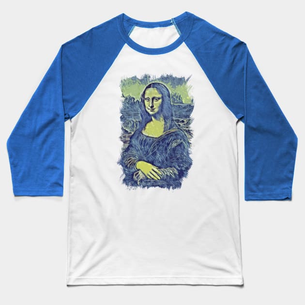 Mona Lisa Smile / La Gioconda / Leonardo Da Vinci / Abstract Fan Art #02 Baseball T-Shirt by Naumovski